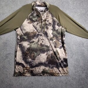 Habit Pullover Hunting Shirt Boys M Mossy Oak Terra Gila Green 1/4 Zip Good